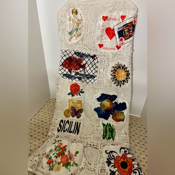 LACE DRESS WITH PATCH DETAIL - Picture 2 of 3